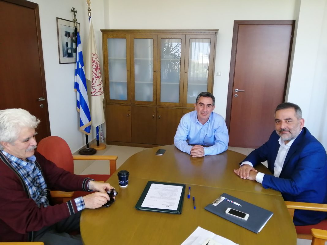 Συνάντηση Δημάρχου Οροπεδίου Λασιθίου με τον Πρύτανη του Ελληνικού Μεσογειακού Πανεπιστημίου