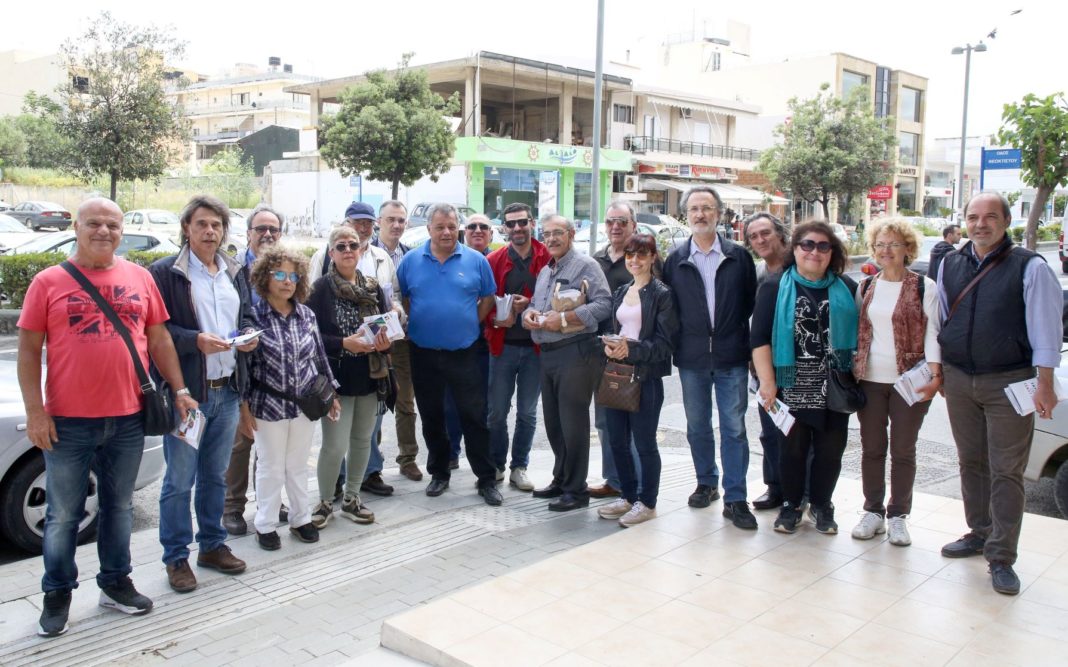 Ηλίας Λυγερός και υποψήφιοι της κίνησης “Ηράκλειο-Ενεργοί Πολίτες” στη Λ.Κνωσού