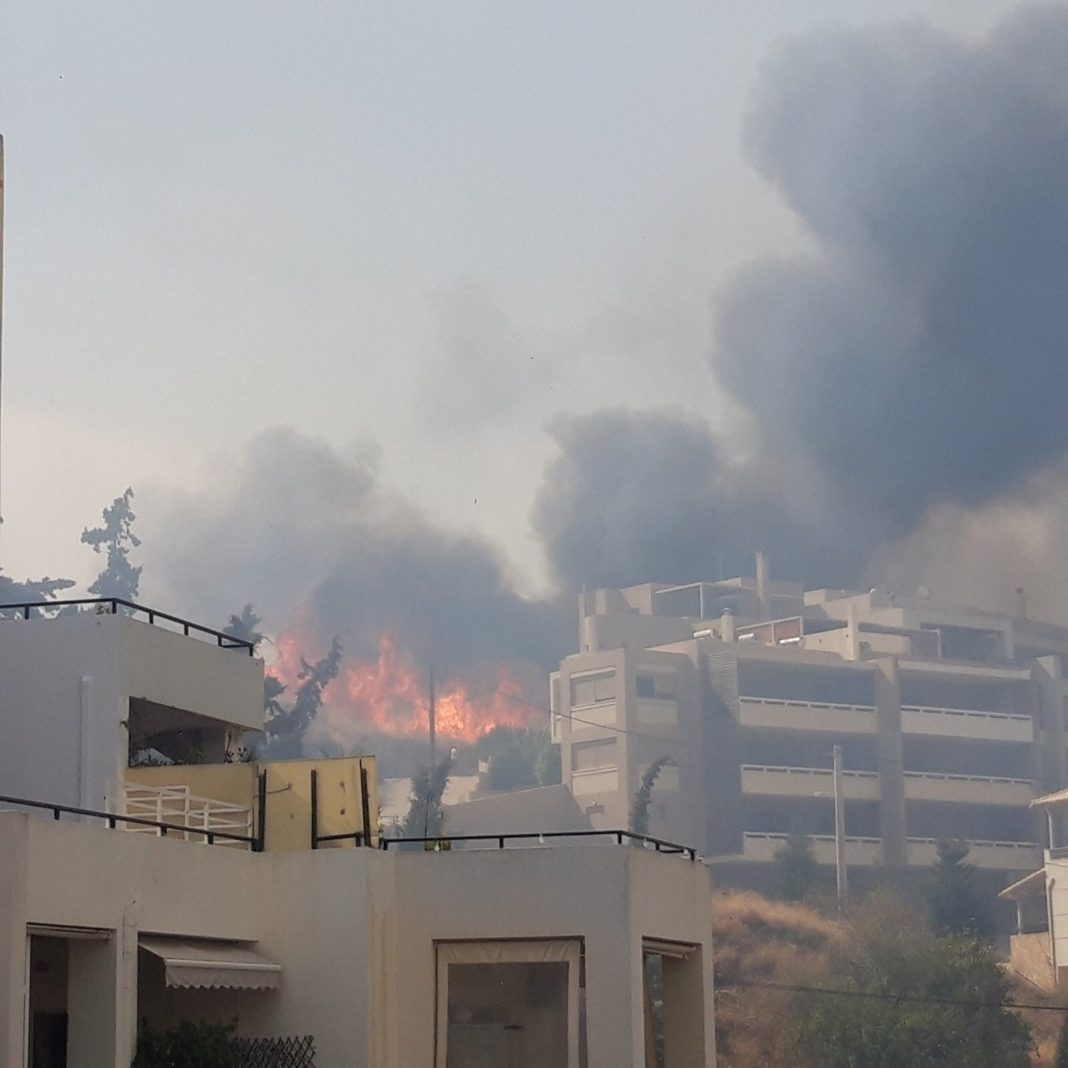 Μάχη με τις φλόγες στο Ρέθυμνο – Καπνοί σκέπασαν την πόλη (εικόνες)