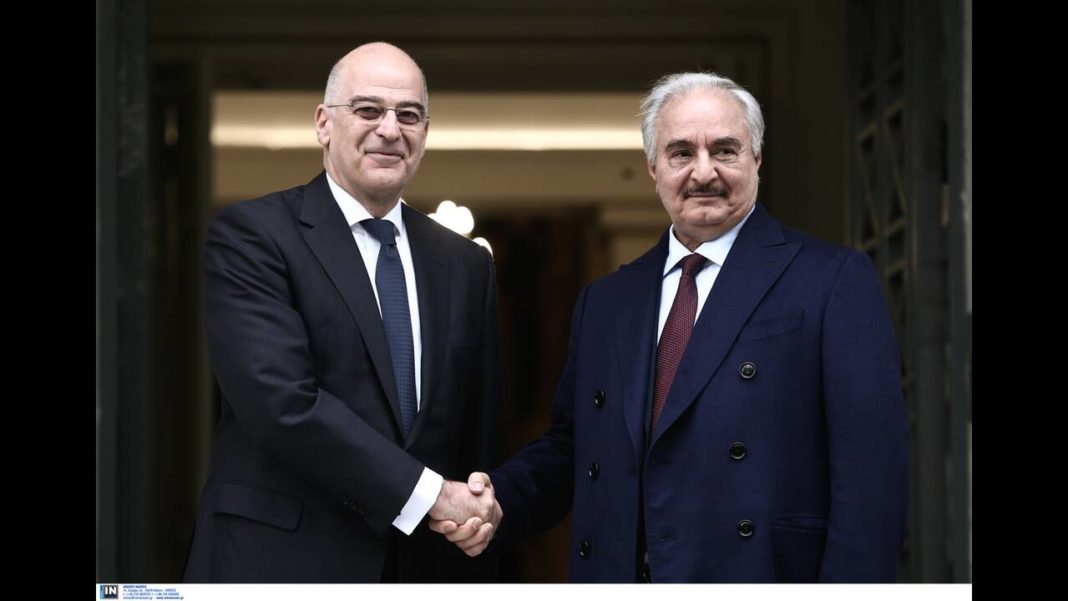 Συνάντηση Δένδια – Χαφτάρ: «Η Ελλάδα θα στηρίξει με όλες της τις δυνάμεις τη λύση στη Λιβύη»