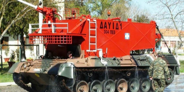 Ενταση στις Καστανιές Εβρου -Ρίχτηκε στη μάχη το πυροσβεστικό άρμα «ΔΑΥΙΔ»