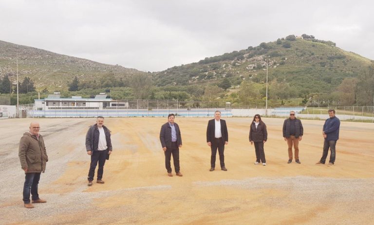 Με γρήγορους ρυθμούς η ανακατασκευή του γηπέδου στο Καστέλι