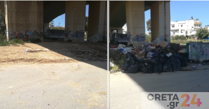 Ηράκλειο: Με «τσαπάκια» καθάρισαν τις αυτοσχέδιες «χωματερές» των ασυνείδητων