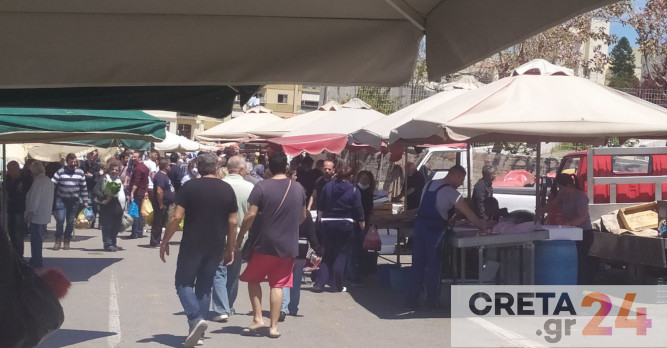 Ηράκλειο: «Λουκέτο» σε λαϊκή αγορά λόγω συνωστισμού