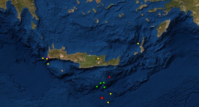 Δεν έχουν τέλος οι σεισμοί νότια της Ιεράπετρας