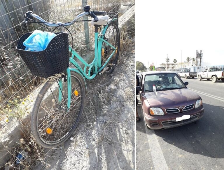 Κρήτη: ΙΧ παρέσυρε ποδηλάτισσα (εικόνες)