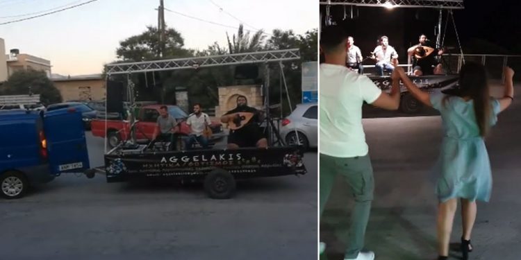 Ποια Πρωτοψάλτη; Παραδοσιακό γλέντι σε καρότσα στην Κρήτη! (βίντεο)