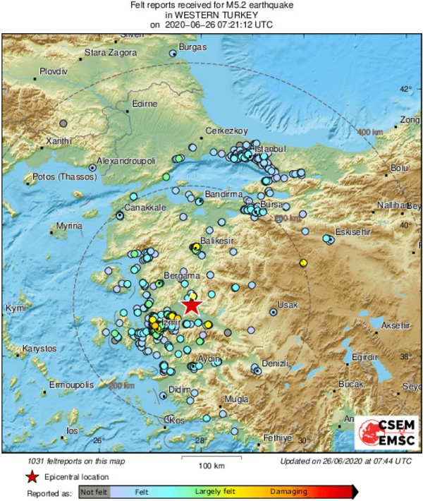 Ισχυρός σεισμός 5,2 Ρίχτερ στην Τουρκία -5 τραυματίες