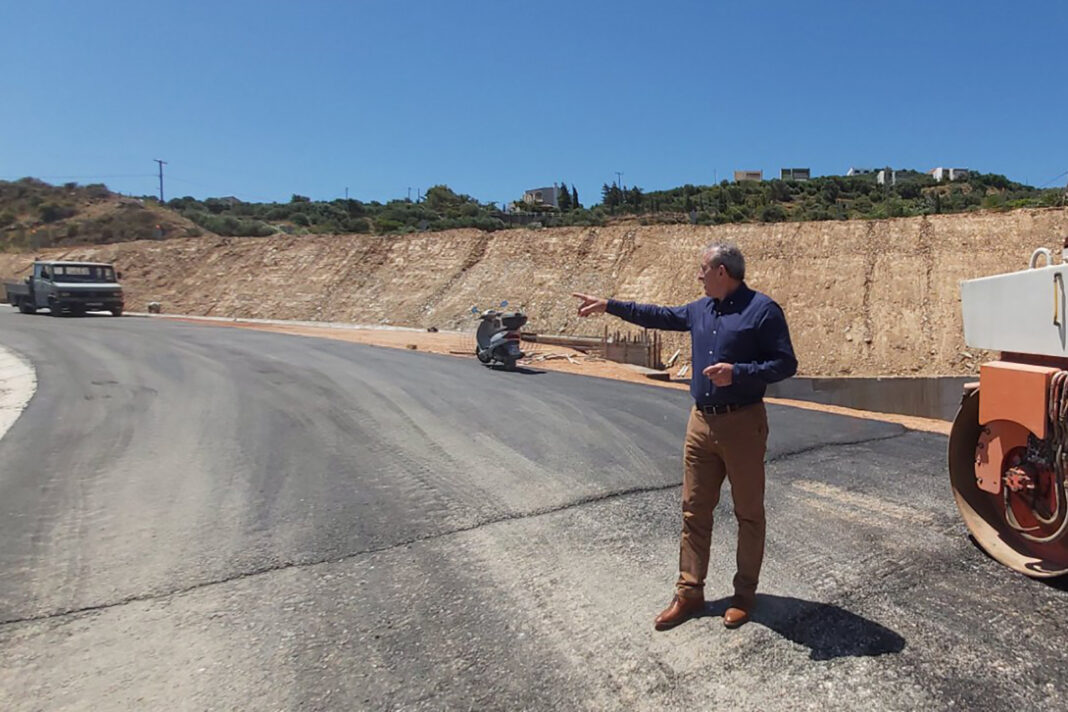 Στο εργοτάξιο των κόμβων της Αγίας Πελαγίας βρέθηκε ο Σ. Βαρδάκης