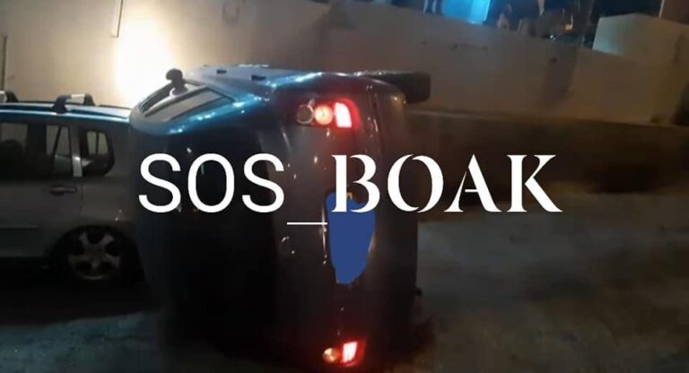 Ηράκλειο: Ανατροπή οχήματος μέσα στην πόλη (εικόνες)