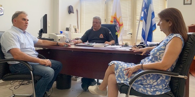 Την Πυροσβεστική Υπηρεσία Ιεράπετρας επισκέφθηκε ο Θ. Καλαντζάκης