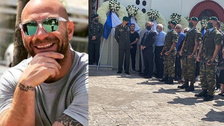 Θρήνος στην κηδεία του άτυχου αλεξιπτωτιστή (εικόνες)