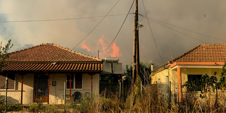 Μεγάλη φωτιά και στην Ηλεία: Εκκενώθηκε το χωριό Δάφνη, οι φλόγες «γλείφουν» τα πρώτα σπίτια