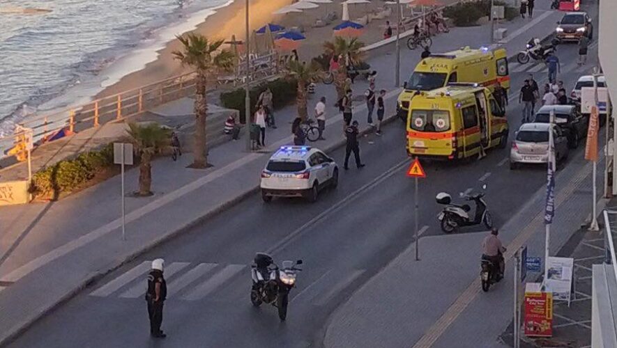 Κρήτη: Μηχανή παρέσυρε πεζή στην παραλιακή – Τραυματίστηκε και ο οδηγός(εικόνες)