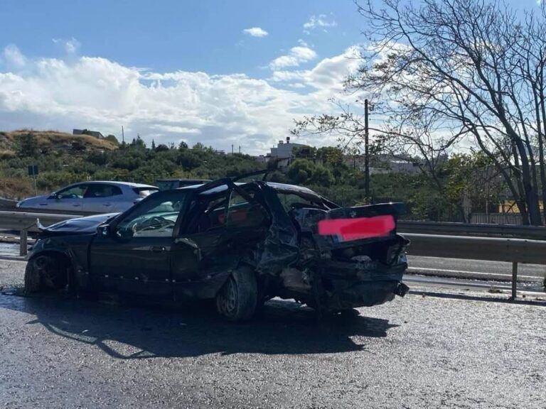 Νέο τροχαίο στο Ηράκλειο – Από θαύμα γλύτωσε ο οδηγός (εικόνες)