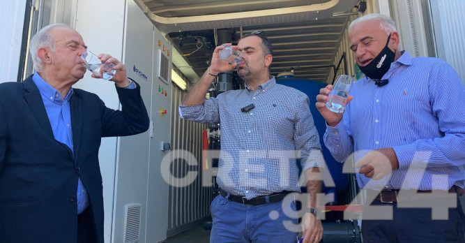 Ηράκλειο: Επίσημη πρώτη για την Μονάδα Αφαλάτωσης (βίντεο)
