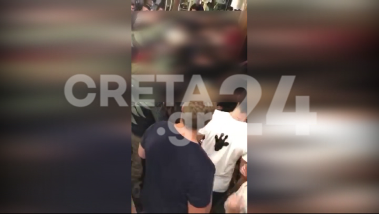 Κρήτη: Βίντεο από τον άγριο καυγά στο μπαρ