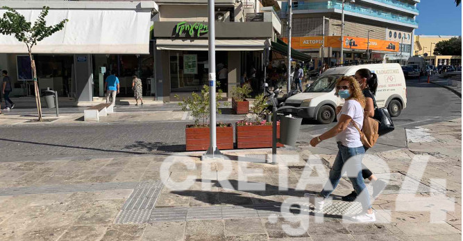 Ηράκλειο: Σύγχυση με τις μάσκες στους εξωτερικούς χώρους (εικόνες)