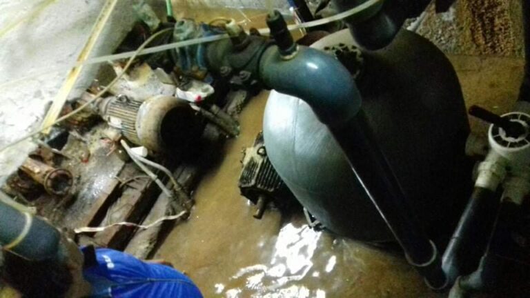 Η βροχή….αποτελείωσε το μηχανοστάσιο του κολυμβητηρίου (ΦΩΤΟΓΡΑΦΙΕΣ)