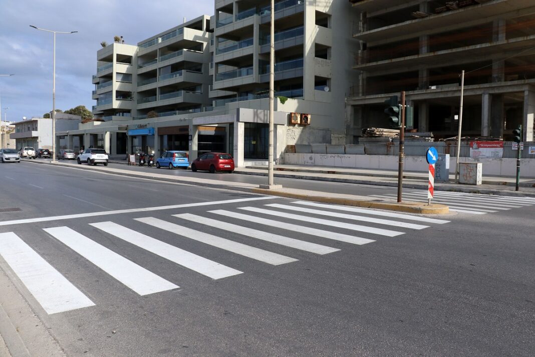 Ηράκλειο: Διαγραμμίσεις στους κόμβους της πόλης (εικόνες)