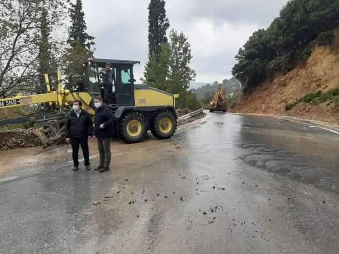 Παραμένει κλειστός λόγω κατολισθήσεων ο δρόμος Ποταμιών-Οροπεδίου Λασιθίου