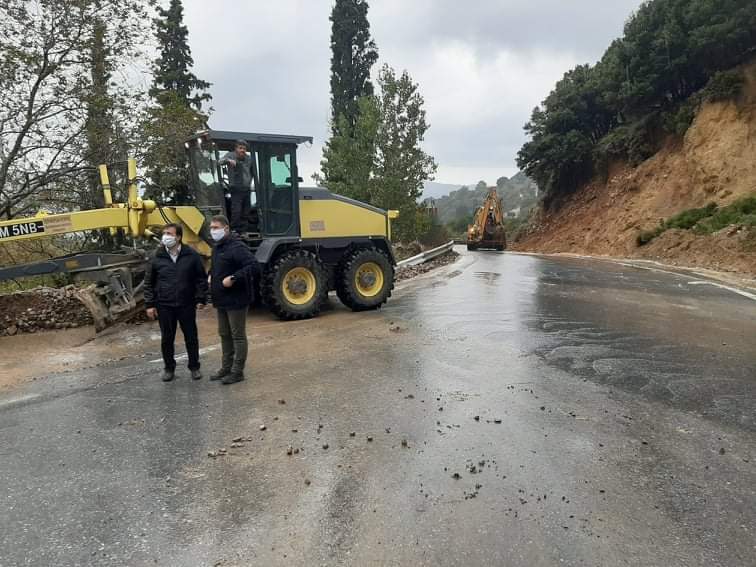 Παραμένει κλειστός λόγω κατολισθήσεων ο δρόμος Ποταμιών – Οροπεδίου Λασιθίου