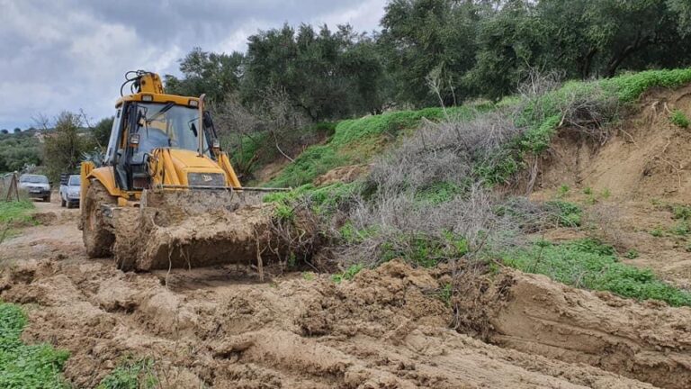 Ηράκλειο: Ζημιές σε δίκτυα ύδρευσης και άρδευσης από την κακοκαιρία – Τεράστιες καταστροφές στην αγροτική οδοποιία