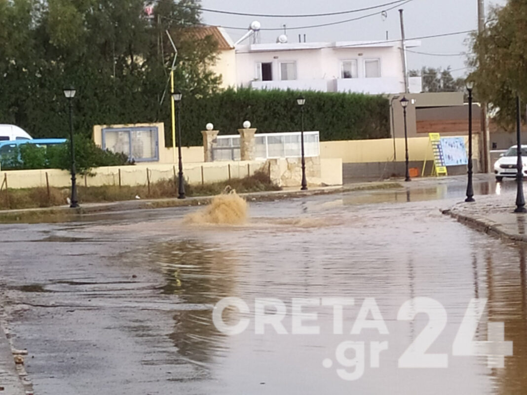 Ισχυρές βροχοπτώσεις εκδηλώνονται στην Κρήτη – Πού σημειώθηκαν τα μεγαλύτερα ύψη βροχής