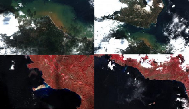 Κρήτη: Η θάλασσα άλλαξε χρώμα μετά τη θεομηνία – Εικόνες από δορυφόρο