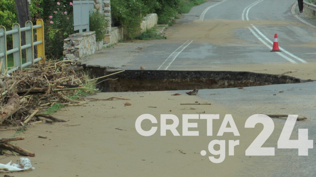 Κακοκαιρία – Κρήτη: Ποιοι δρόμοι παραμένουν κλειστοί λόγω καταστροφών