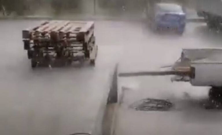 Έντονη χαλαζόπτωση σε περιοχή του Ηρακλείου (βίντεο)