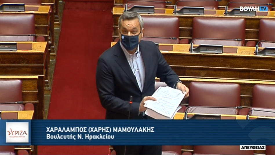 Κόμβοι ΒΟΑΚ στο Ηράκλειο: Επανέρχεται ο Χ. Μαμουλάκης ζητώντας απαντήσεις στη Βουλή από τον Κ. Καραμανλή