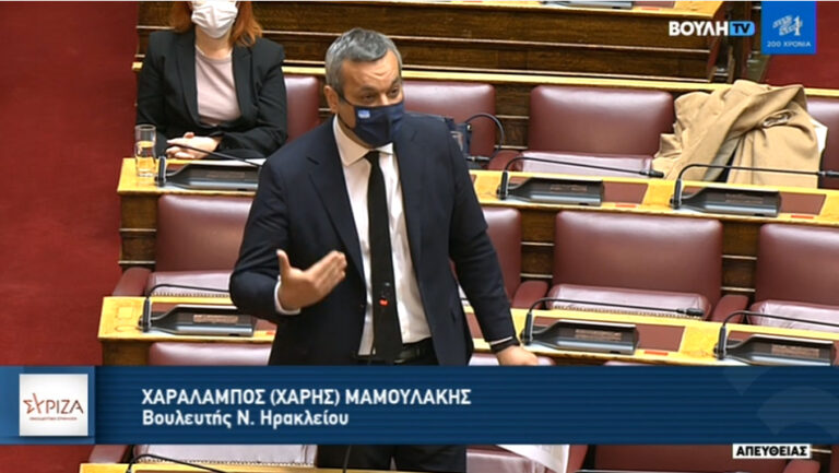 Μαμουλάκης: Σοβαρές παραλείψεις στο σχέδιο νόμου για την Επιτροπή Ανταγωνισμού