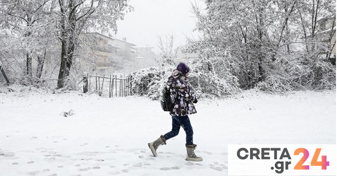 Kακοκαιρία «Ελπίδα»: Μέχρι πότε θα χιονίζει στην Κρήτη
