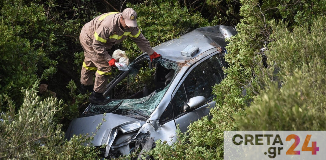 Κρήτη: Αγωνία για γυναίκα που έπεσε με το όχημα της σε γκρεμό