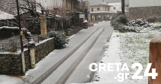 Κακοκαιρία «Μήδεια»: Έπεσαν τα πρώτα χιόνια στην Κρήτη (εικόνες – βίντεο)