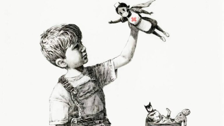 Bansky: Ο πίνακας με το αγόρι και τη νοσοκόμα πουλήθηκε 19.5 εκατ. ευρώ
