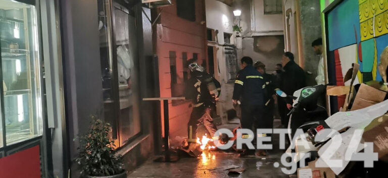 Ηράκλειο: Αναστάτωση από φωτιά το κέντρο της πόλης (εικόνες)