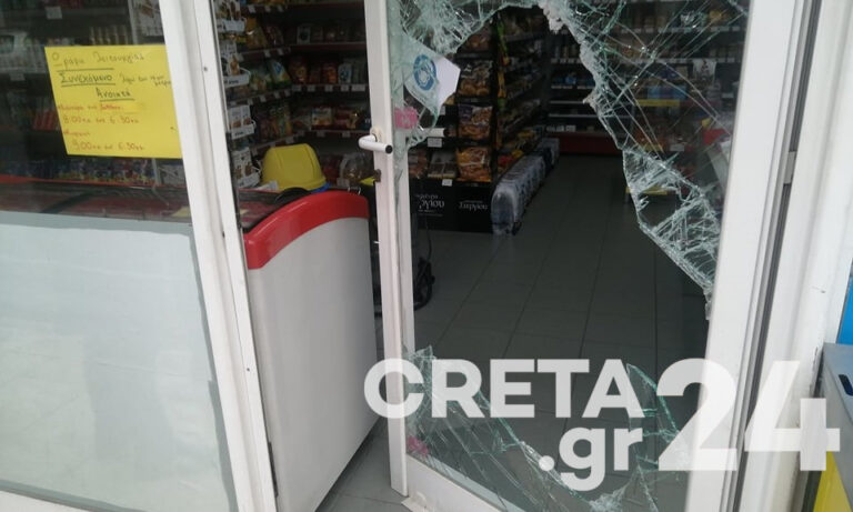 Καρέ – καρέ το βίντεο από την διάρρηξη σε μίνι μάρκετ στην Κρήτη