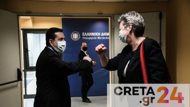 Συνάντηση Μηταράκη – Γιόχανσον: Οι μετανάστες να μην καταλήξουν ποτέ ξανά σε μια κατάσταση όπως η Μόρια
