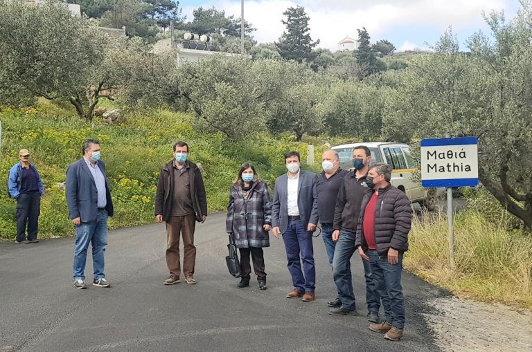 Προχωρούν οι εργασίες στο δρόμο Καστέλι-Μαθιά-Αμαριανό