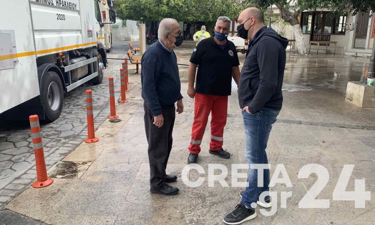 Ο Β. Λαμπρινός στην στοχευμένη δράση καθαριότητας στο Ηράκλειο (εικόνες)