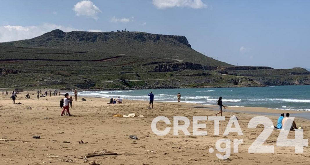 Ο καλός καιρός οδήγησε τους Ηρακλειώτες στις … παραλίες