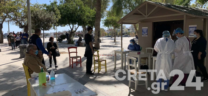 Ηράκλειο: Περισσότερα από 750 rapid tests στα δύο σταθερά σημεία – Τι έδειξαν τα αποτελέσματα