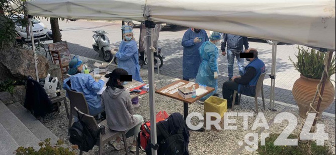 Hράκλειο: Ανησυχία για διασπορά του κορωνοϊού – Κρούσματα από τα πρώτα rapid test στο χωριό