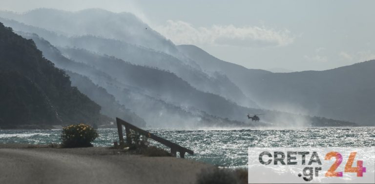 Φωτιά στον Σχίνο Κορινθίας: Έρχεται δύσκολη νύχτα – Στα 7, 8 μποφόρ οι άνεμοι