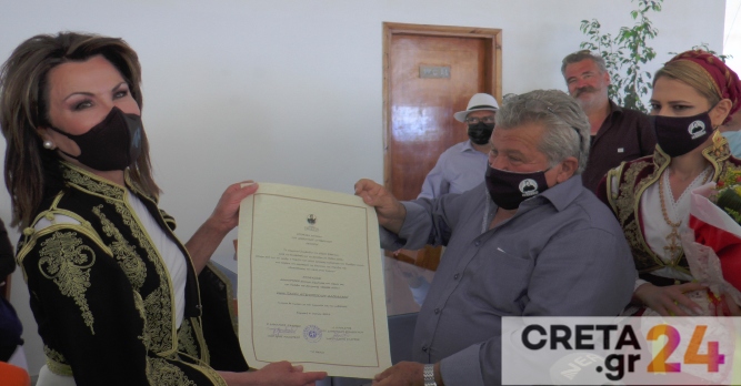Επίτιμη δημότης Σφακίων η Γιάννα Αγγελοπούλου-Δασκαλάκη