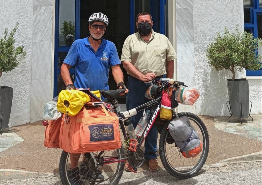 «Έκλεισε» 50 μέρες στο ποδήλατο ο Χανιώτης Π. Μπαλολάκης