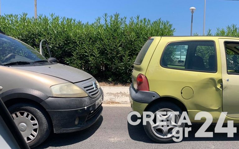 Ηράκλειο: Το τροχαίο προκάλεσε μποτιλιάρισμα