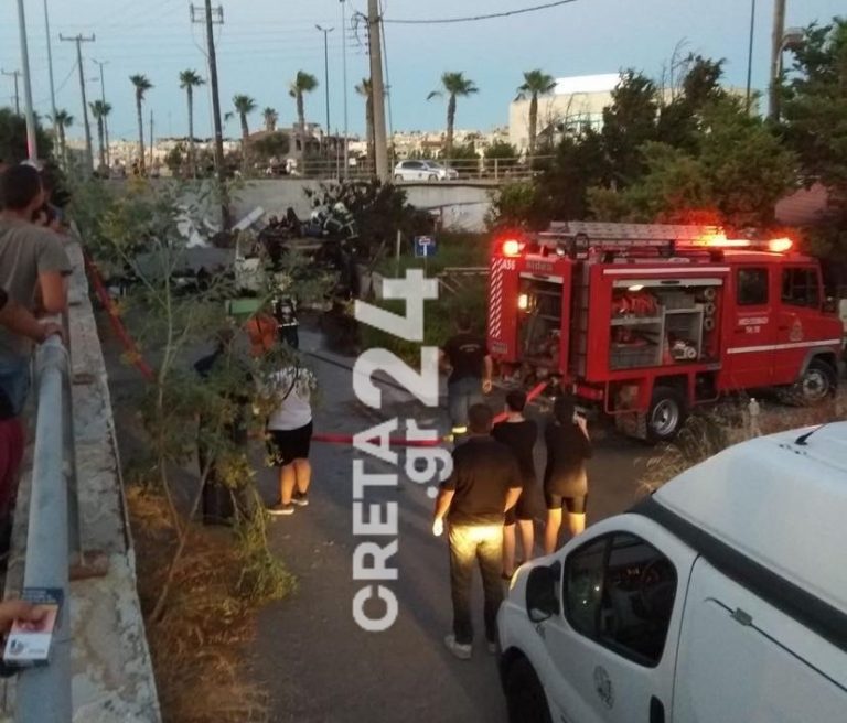 Ηράκλειο: Ξέσπασε φωτιά σε τροχόσπιτο – Επί ποδός η Πυροσβεστική (εικόνες)